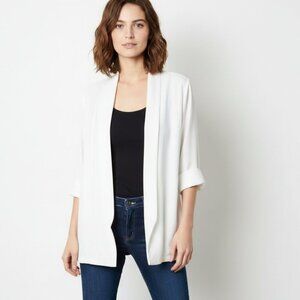 Wilfred Aritzia Blazer Jacket Kimono Open front Off white 3/4 length Sleeve XXS